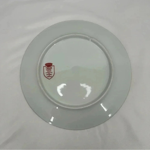 Limoges Castel Couple Bone China Plate 8” Handmade Hand Painted Gold Trim VTG - Picture 3 of 6